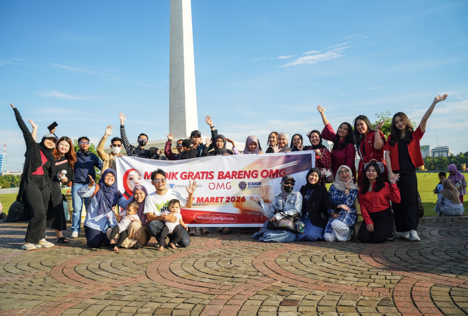 Sinergi OMG dan Dishub DKI Jakarta Lepas Ratusan Pemudik Gratis 2026 dari Monas IMG 20260319 093548 780