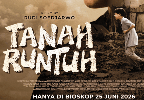 Dobrak Batas Inklusivitas, Denny Siregar Production Rilis 'Tanah Runtuh' Angkat Karakter Down Syndrome sebagai Pusat Cerita Poster film Tanah Runtuh